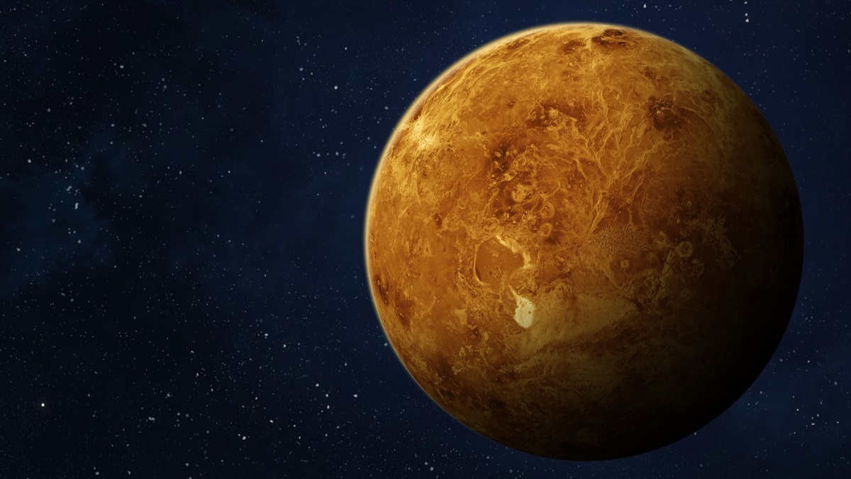 illustration of the planet venus from space