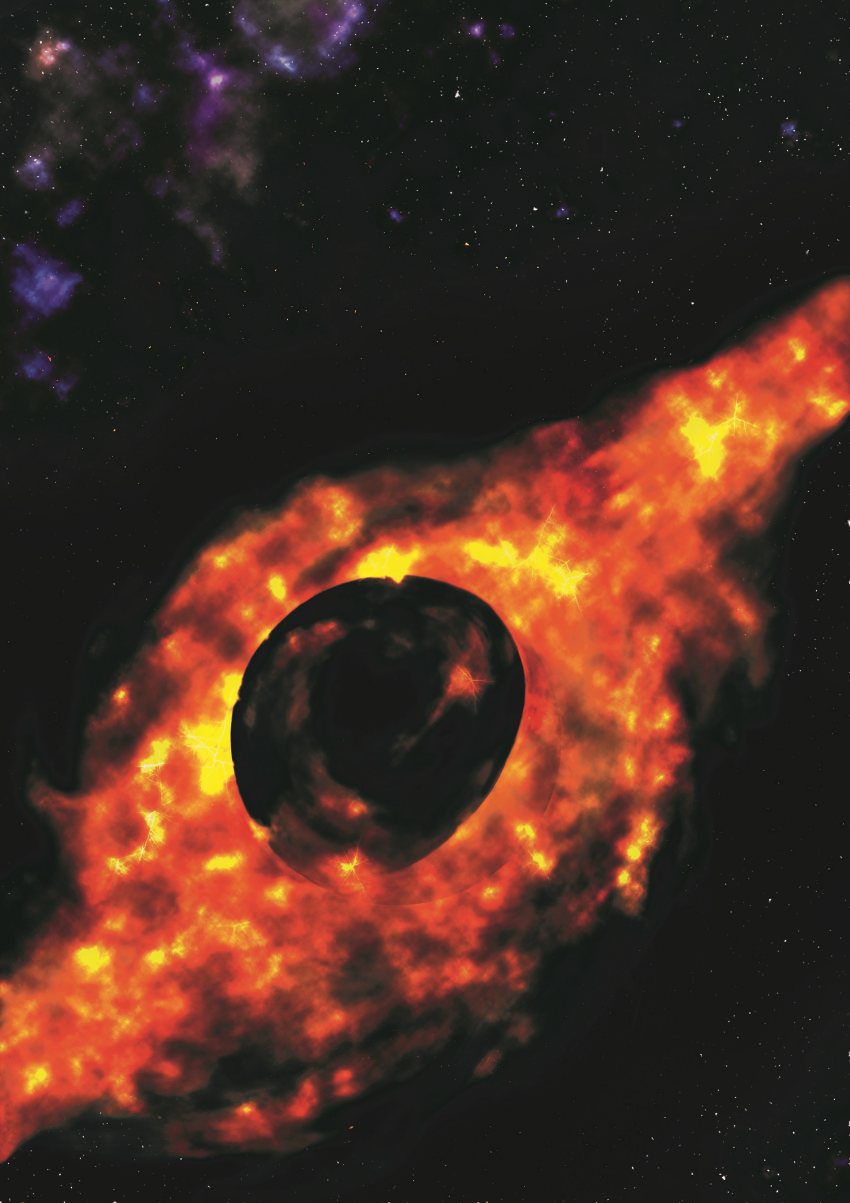 artists rendition of black hole