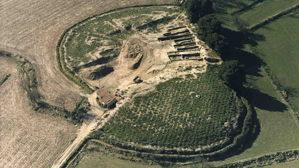 iron age site in spain aerial view