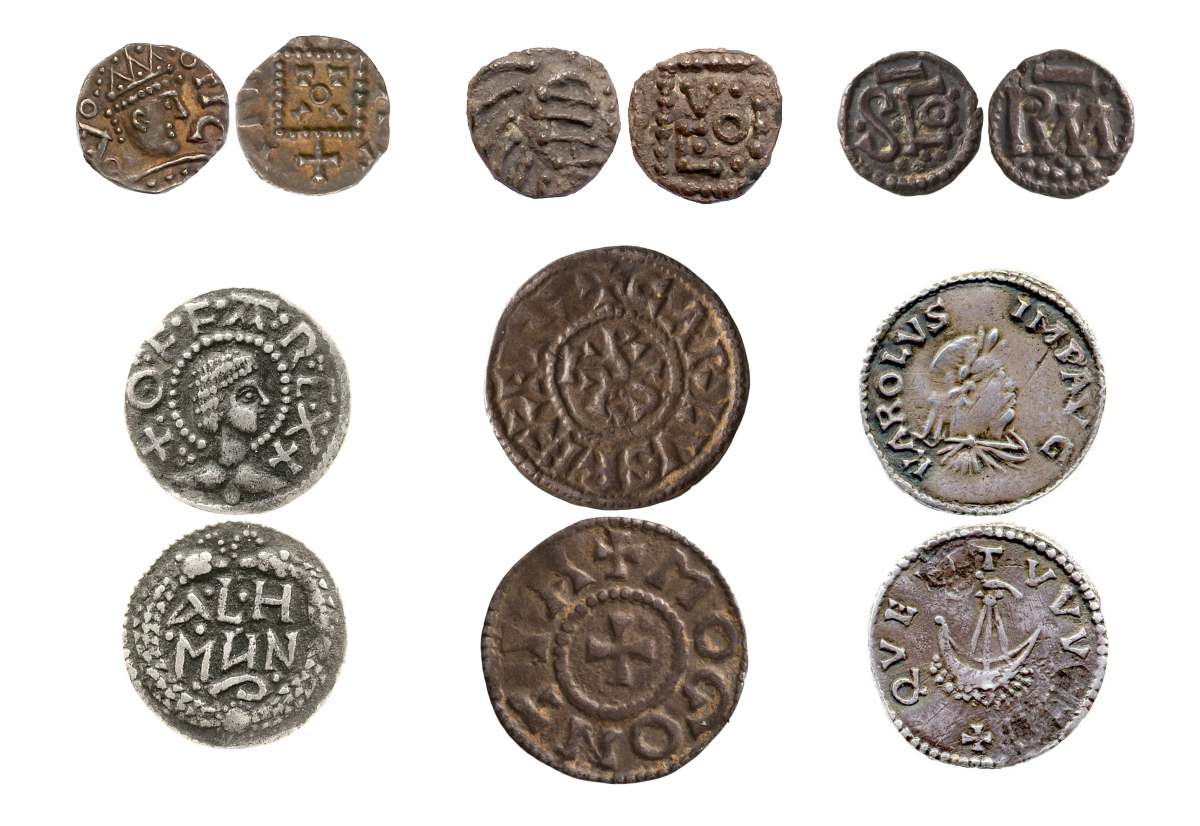 Scanned image of ancient coins.