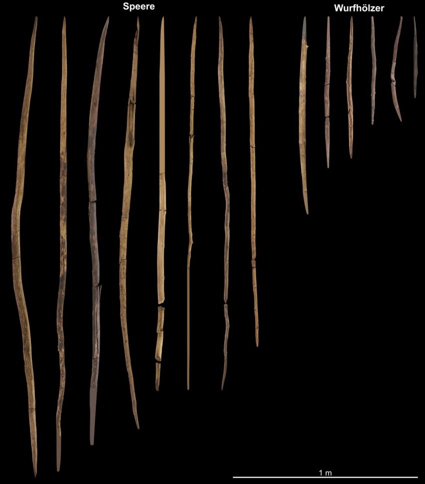 Sticks of varying length laid out on a black background