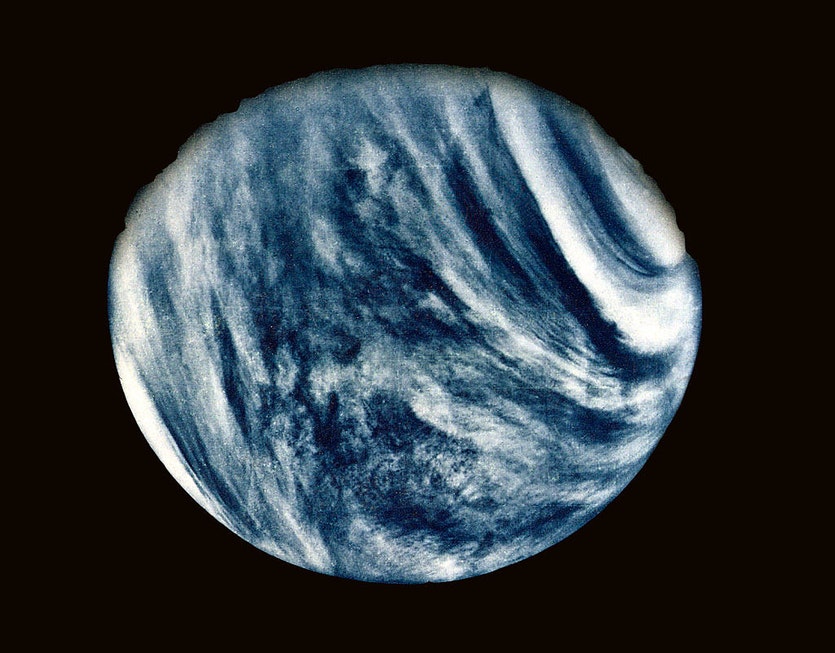 This close-up photo of venus was taken on 5 february 1974.