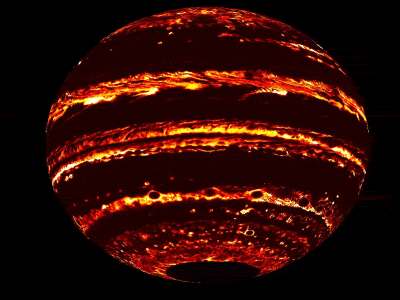 An infrared view of jupiter derived from juno data.