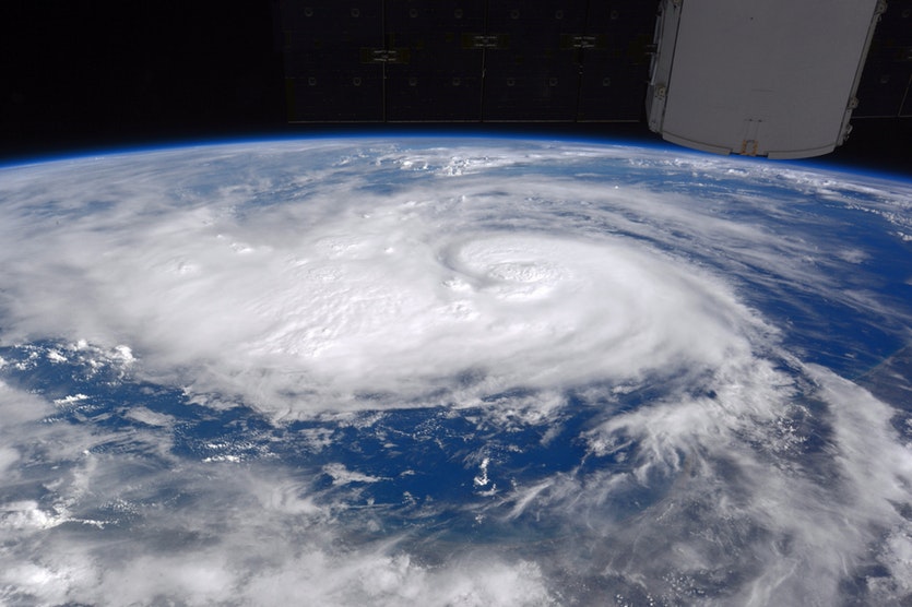 Hurricane harvey seen from the iss.