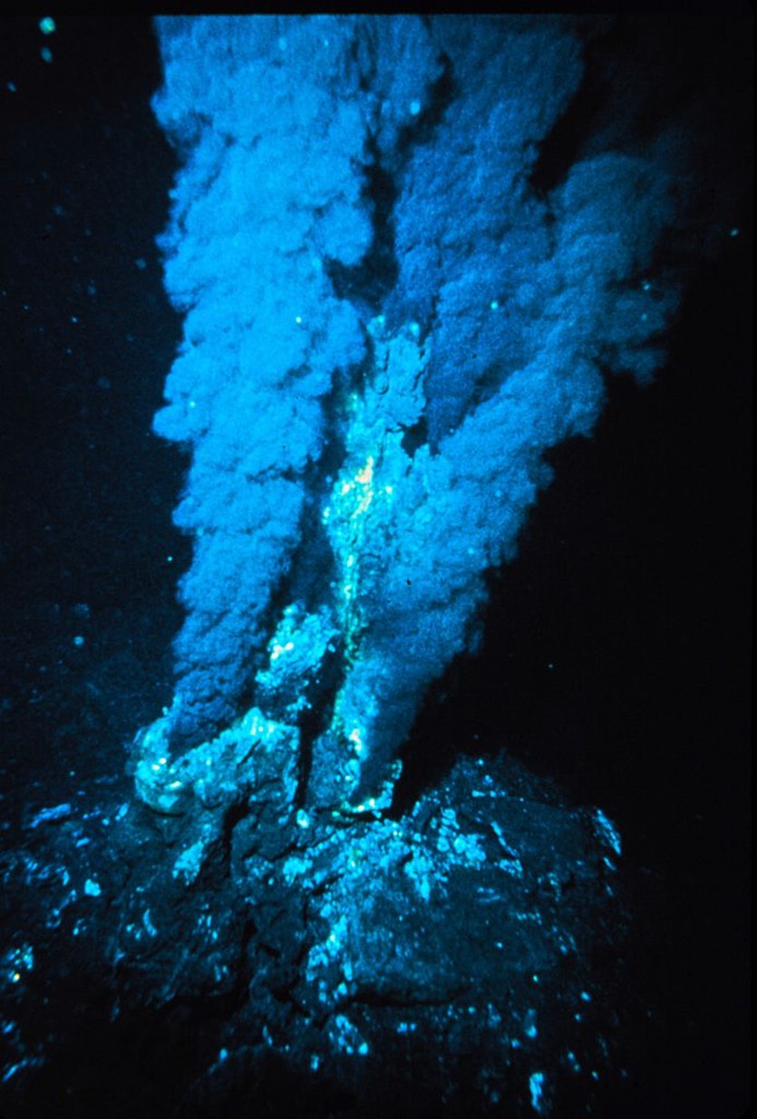 A hydrothermal vent: could bleach be the critical element in the story of life?