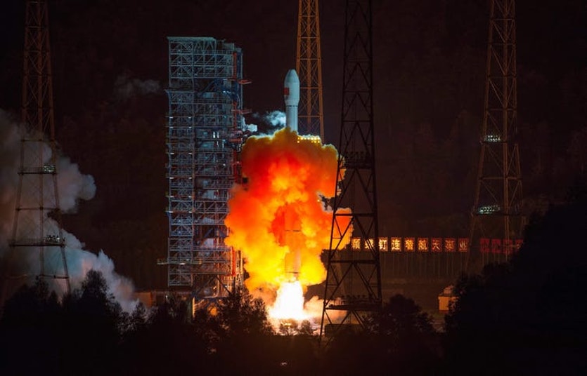 The long march 3c rocket carrying an experimental moon orbiter launches from the xichang satellite launch center in southwest china’s sichuan province, 24 october 2014.