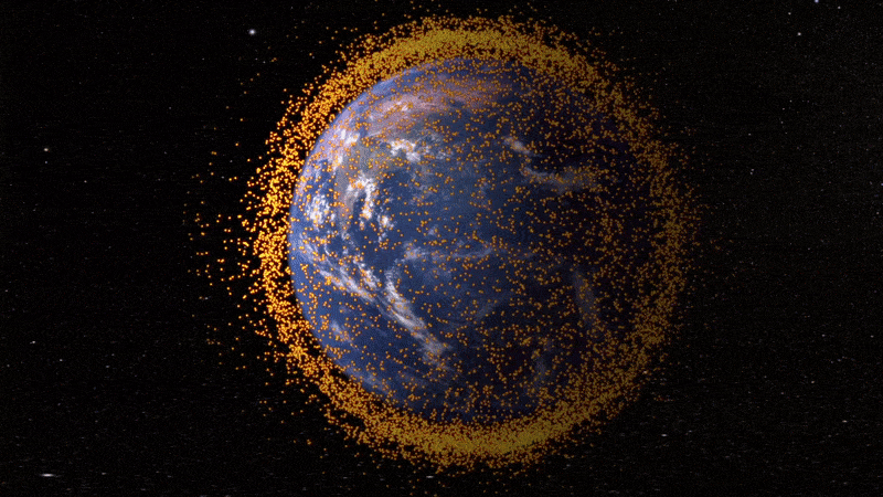 Millions of pieces of space junk, many only the size of a fleck of paint, orbit the Earth.