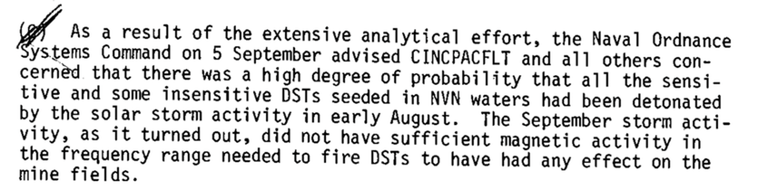 Declassified: excerpt from u. S. Navy report, mine warfare project office - the mining of north vietnam, 8 may 1972 to 14 january 1973.