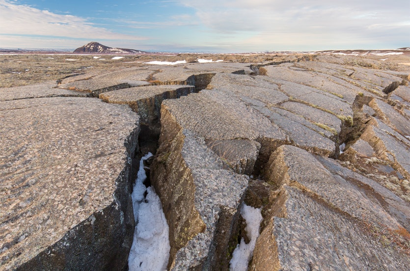 Iceland’s lava fields: evidence of the rift between the north american and eurasian tectonic plates.