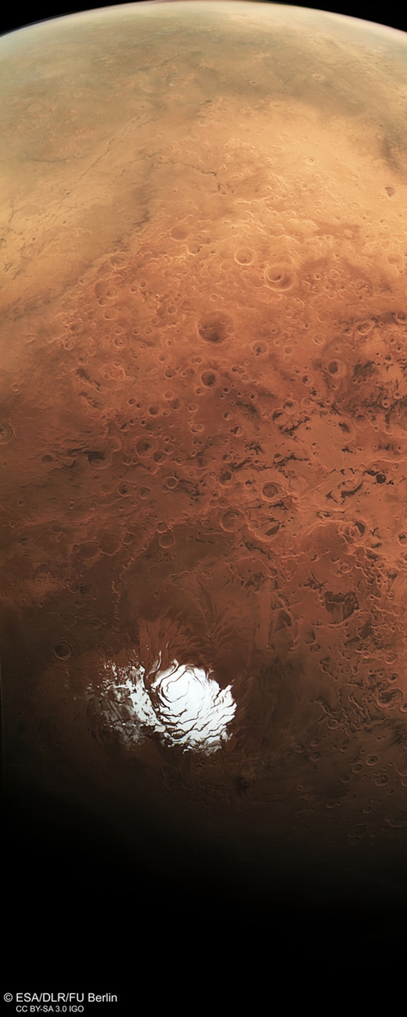 Mars south pole and beyond