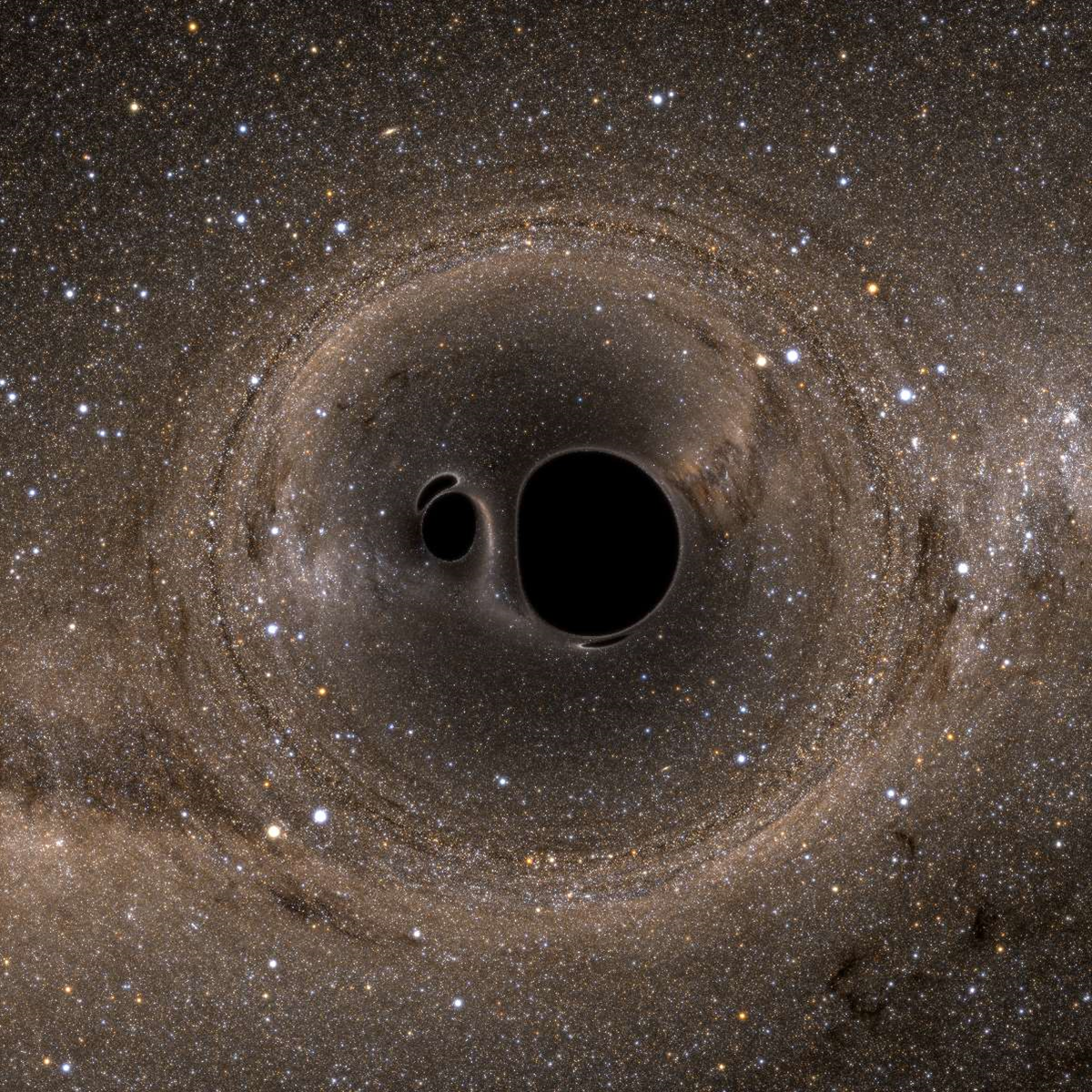 A pair of black holes merges every three minutes somewhere in the universe.