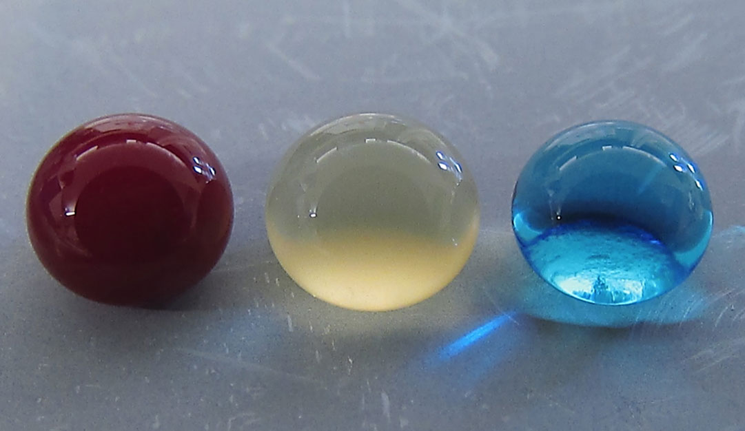 plasma and water beading on a repellent surface.