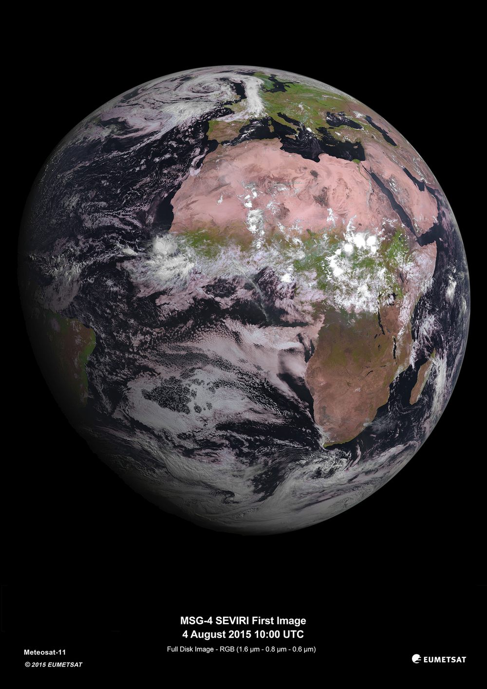 Most Recent Satellite Imagery Europe's Latest Weather Satellite Delivers Its First Image
