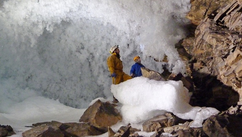 The new research involved challenging field work discovering and exploring Siberian caves.