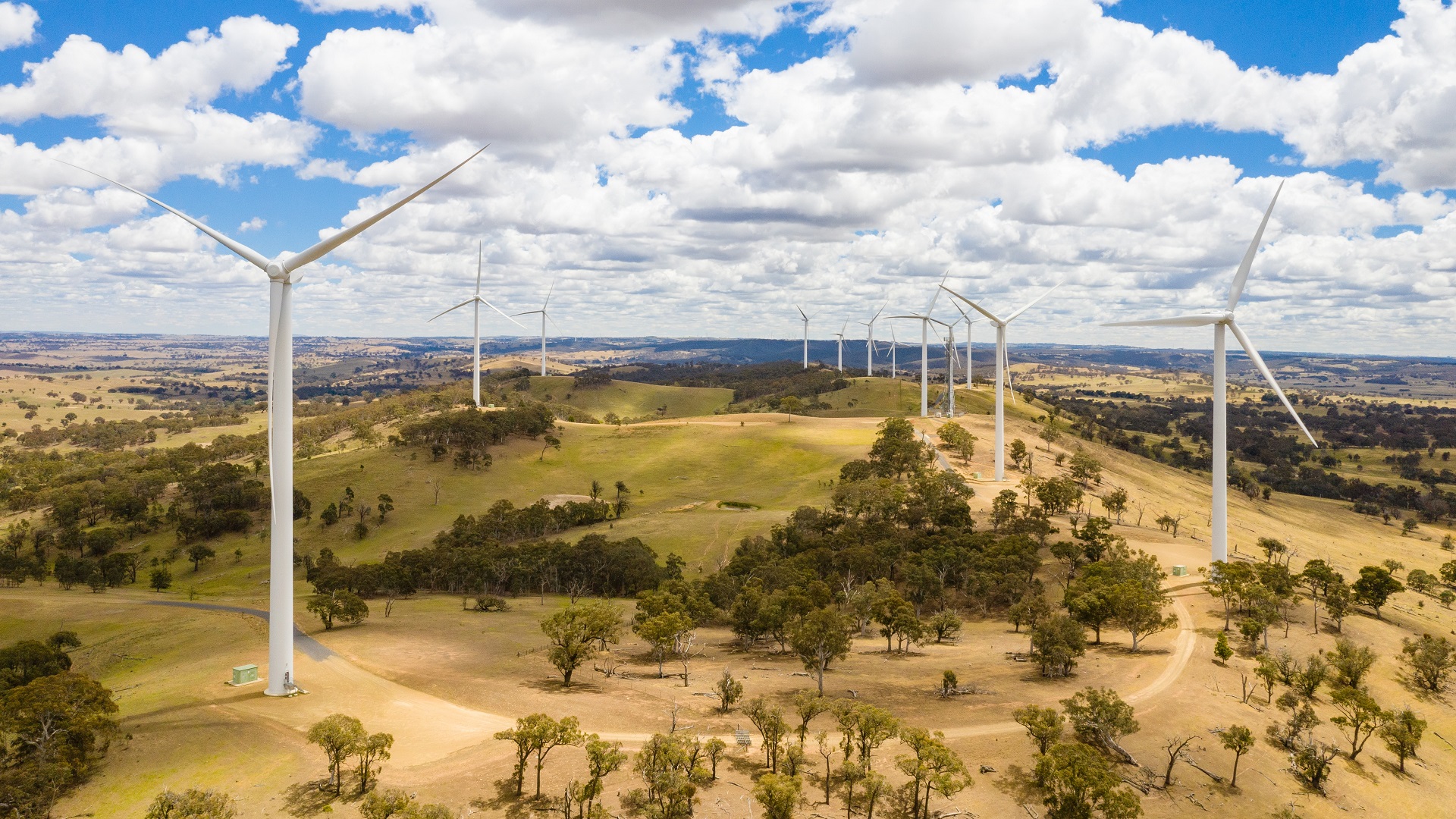Windfarm windmills renewable energy