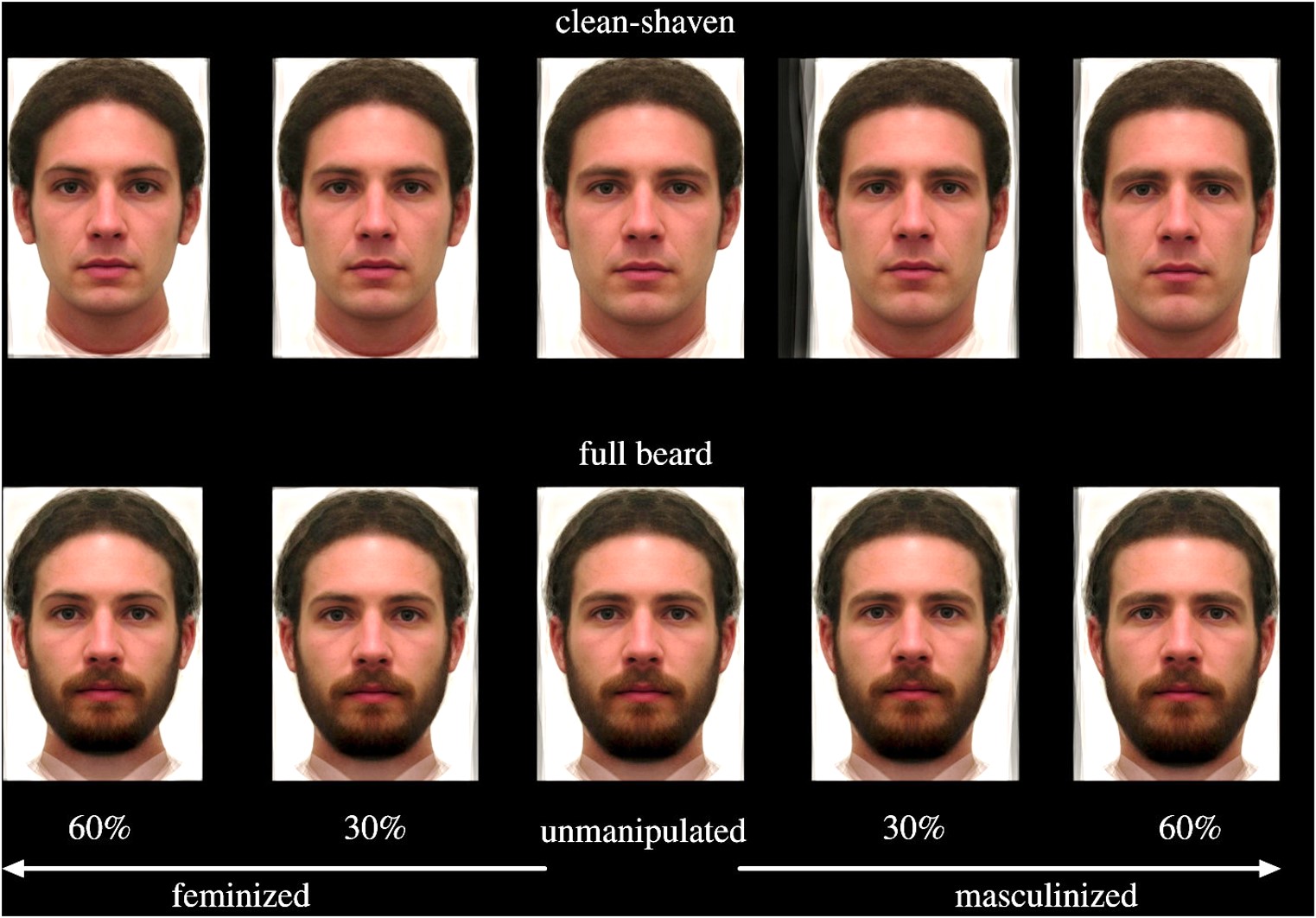 Beard attractiveness faces experiment