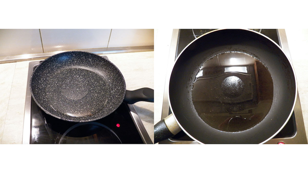 Black Teflon Skillet With Nonstick Coated Surface Isolated Stock