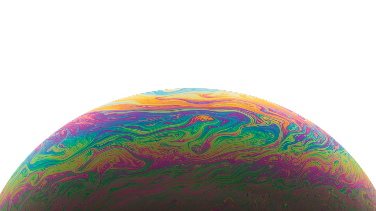 A soap bubble.