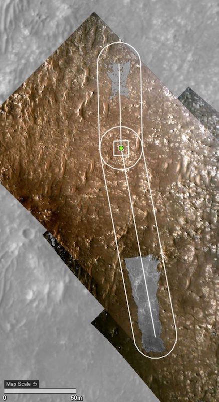 Mars helicopter flight path