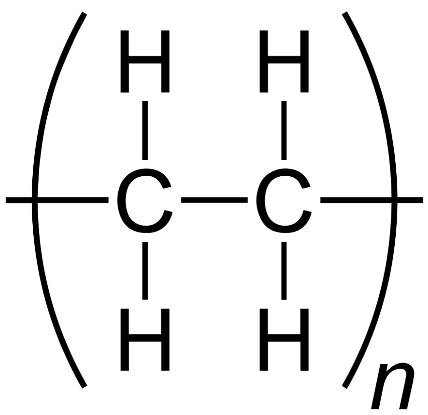 A monomer of polyethylene.