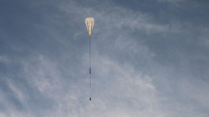A balloon high in the sky.