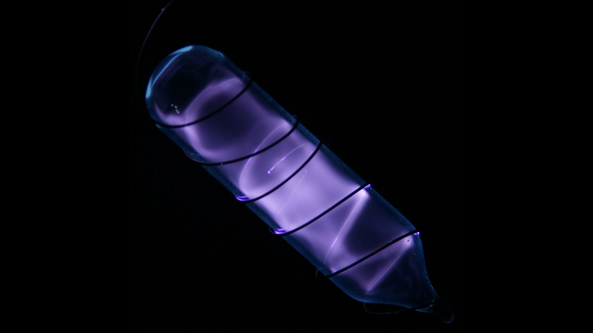 Photo of a vial of pure hydrogen