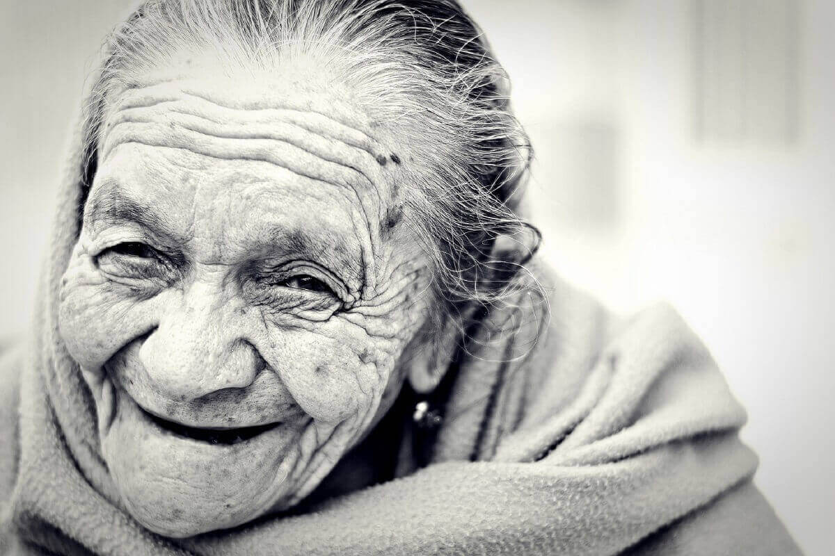 An elderly woman, portrait