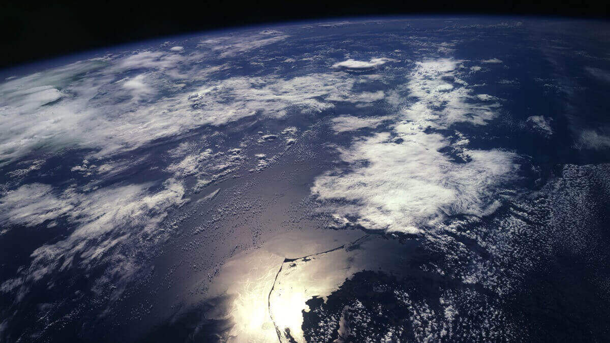 A view of Earth's oceans from space