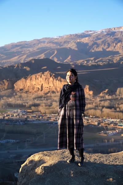 Farkhondeh akbari on a hilltop