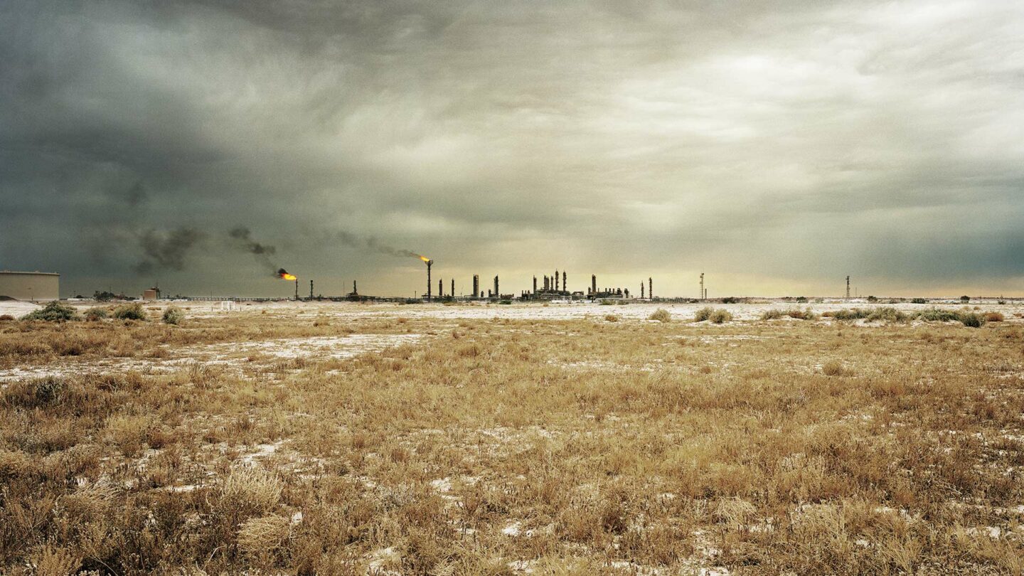 landscape and gas plant on horizon