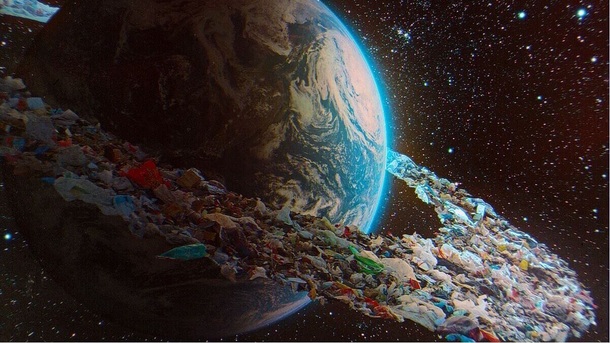 a ring of garbage around the planet earth, but we could be recycling space junk