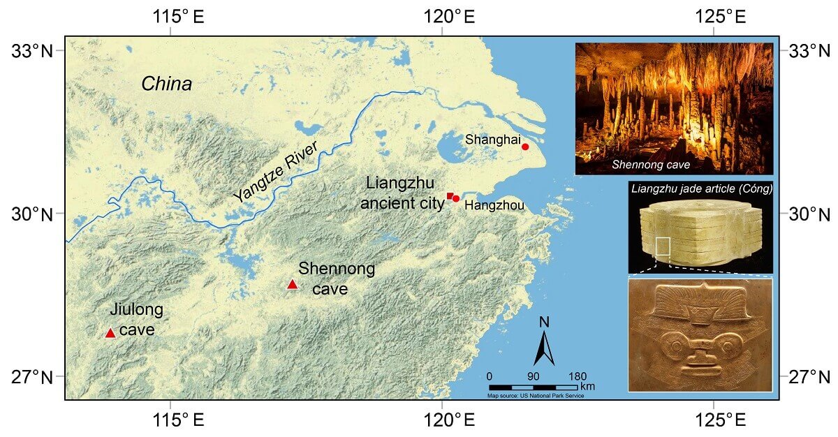 Map showing the location of the save, about 150 km from shanghai
