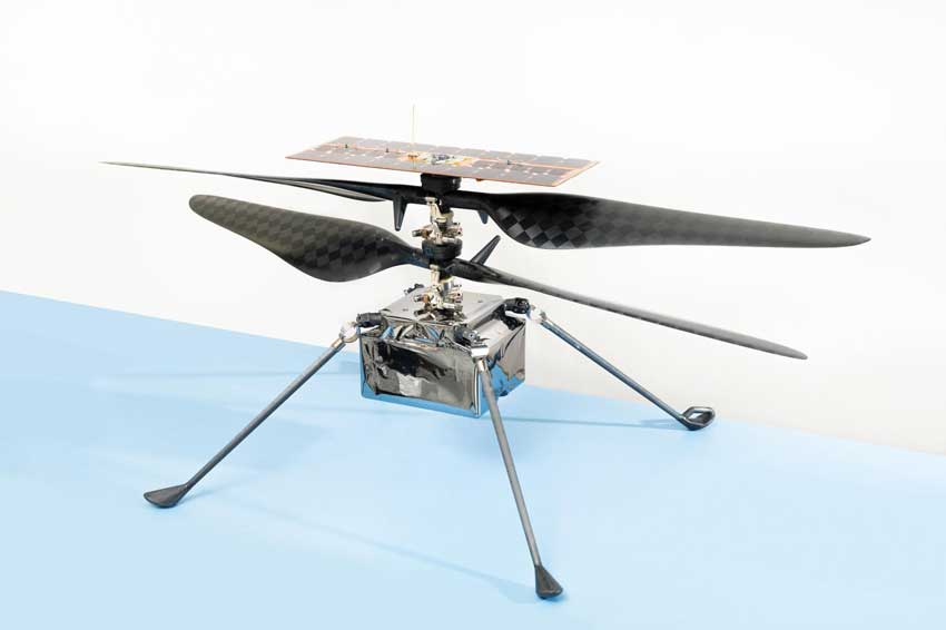 Space materials like cfrp used to make this mars ingenuity helicopter