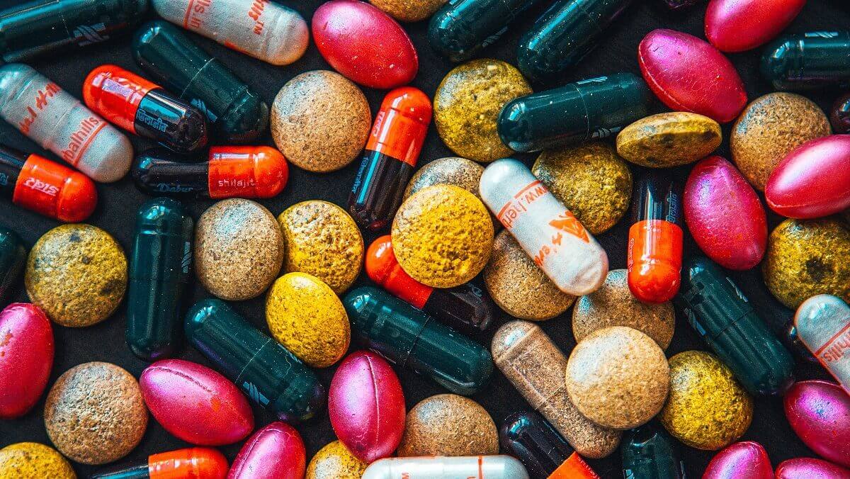 Assorted colourful pills and tablets