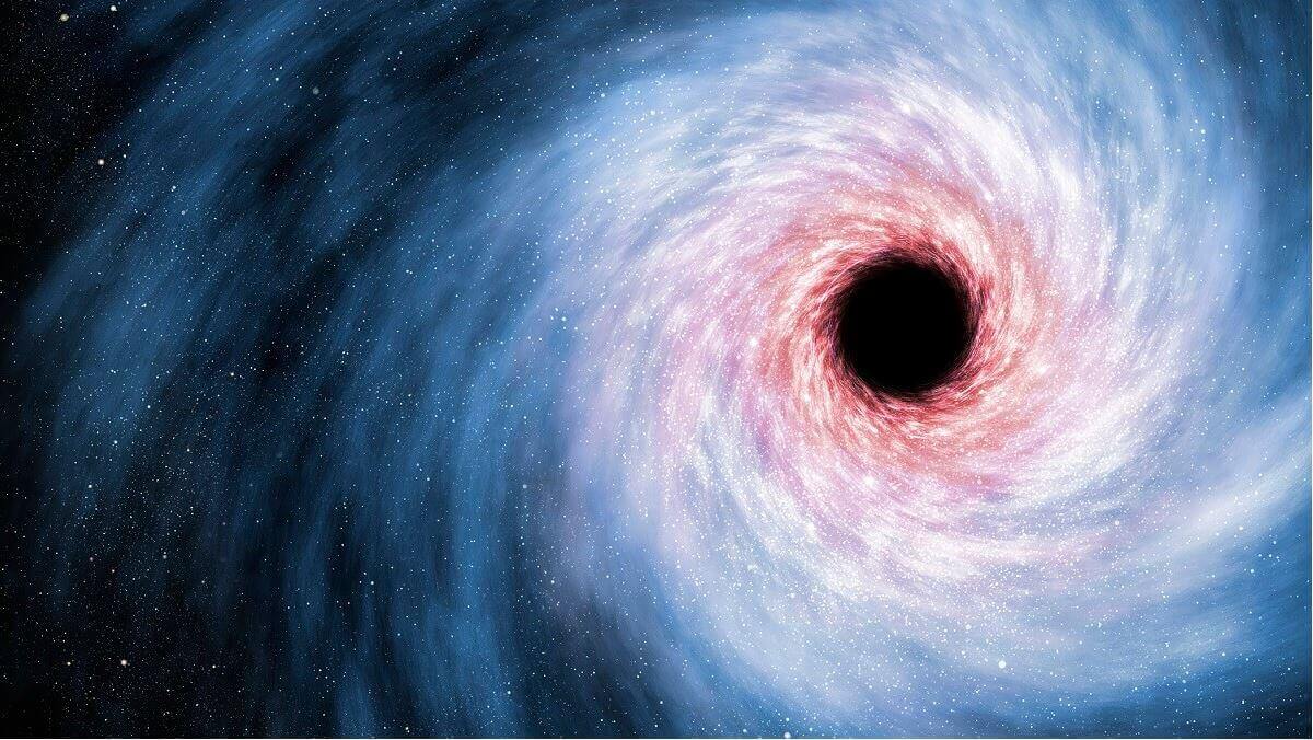 Computer artwork of black hole