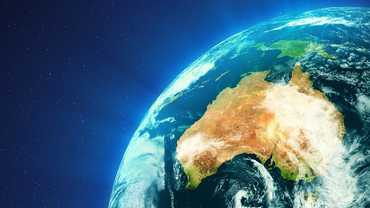 A view of Australia from space