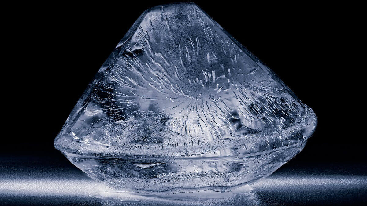melting triangular ice cube