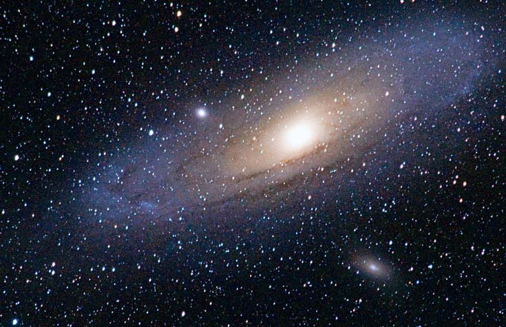 Fermi paradox concept picture of the andromeda galaxy