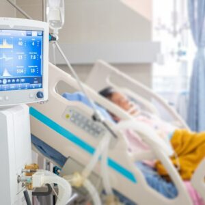 Ventilator monitor in icu/emergency room