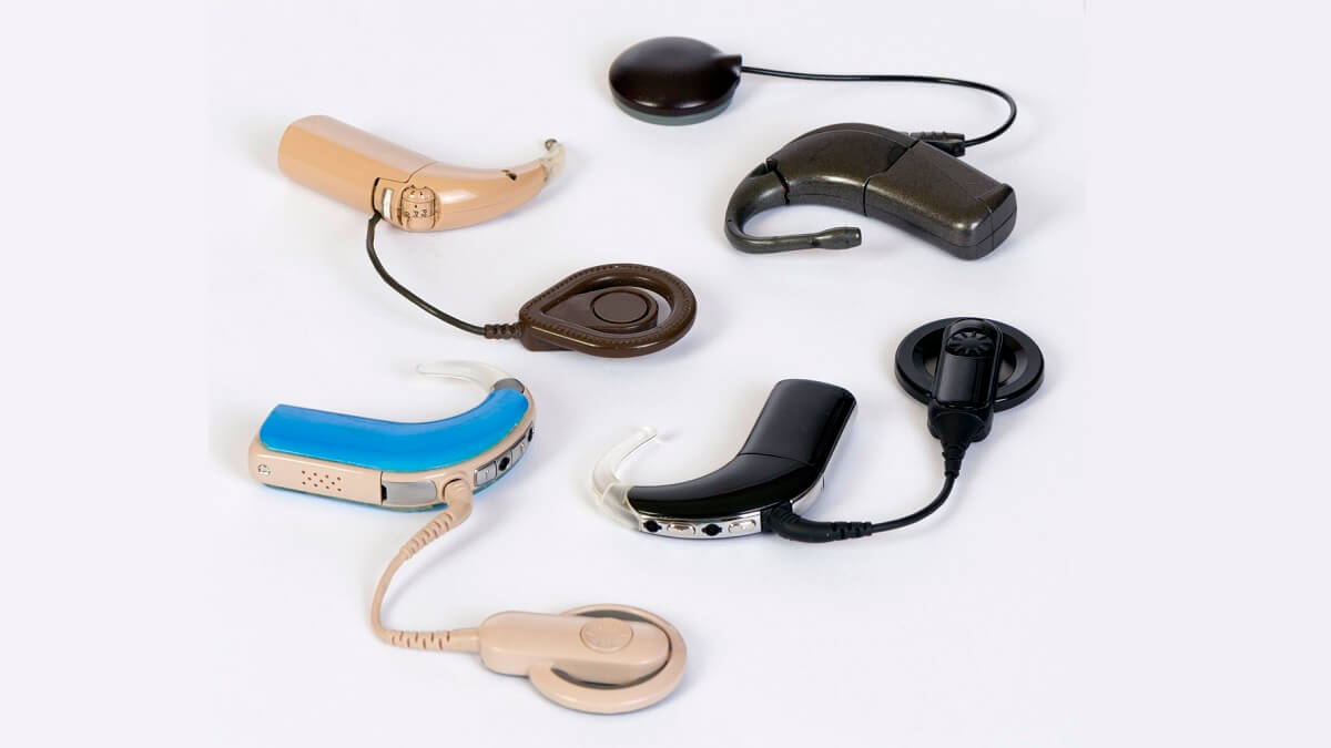 four different cochlear implants