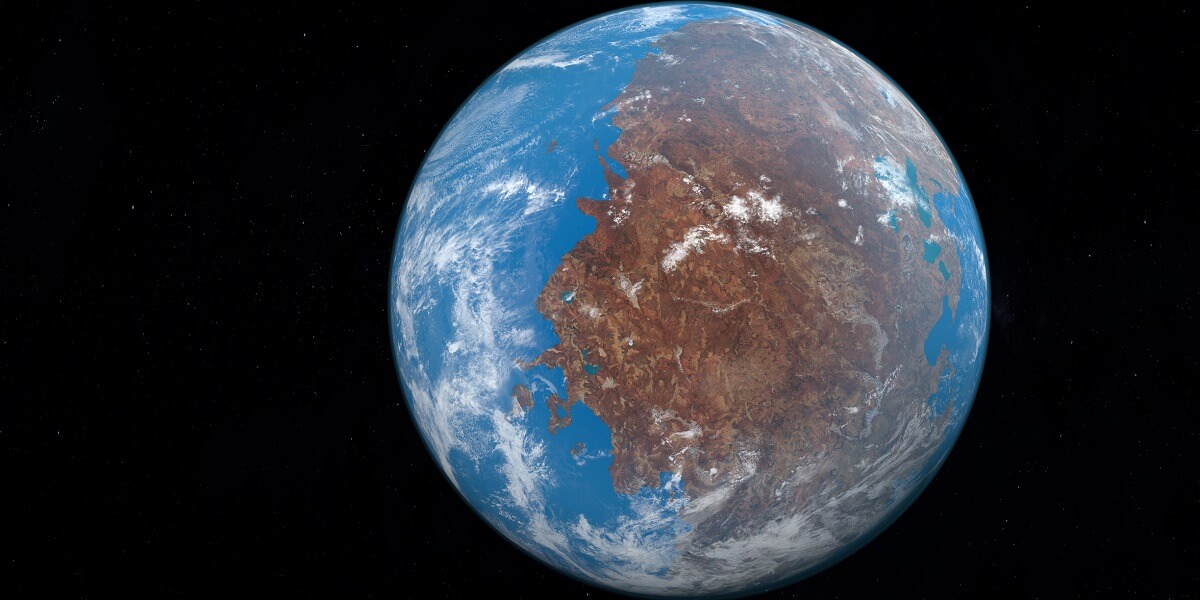 Earth from space, showing an artist's impression of all the continents joined together