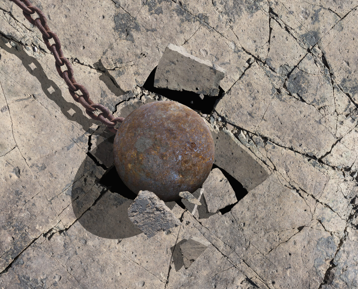 concrete wrecking ball