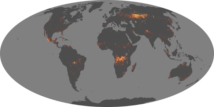 Nasa global bush fires images world