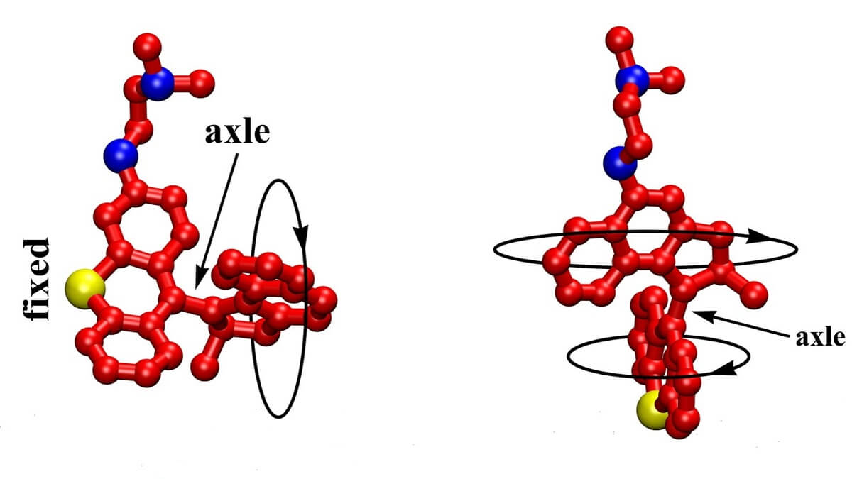Molecular structure of two light-activated molecular machines
