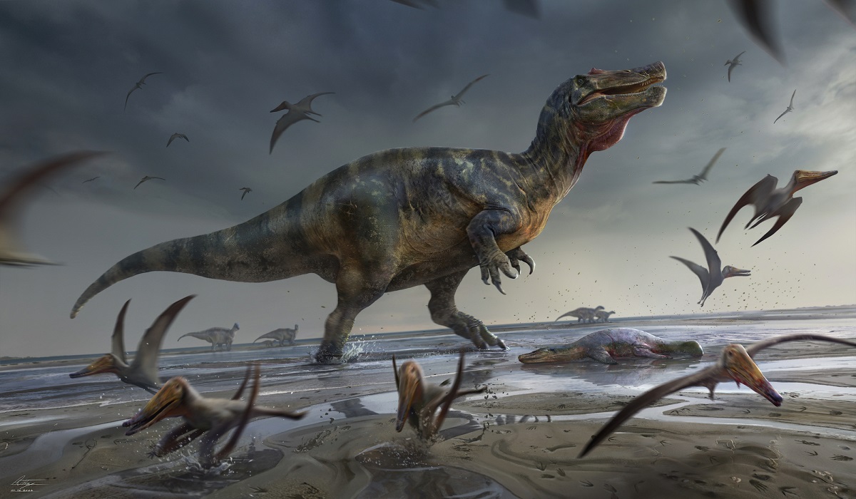 Spinosaurid-on-beach