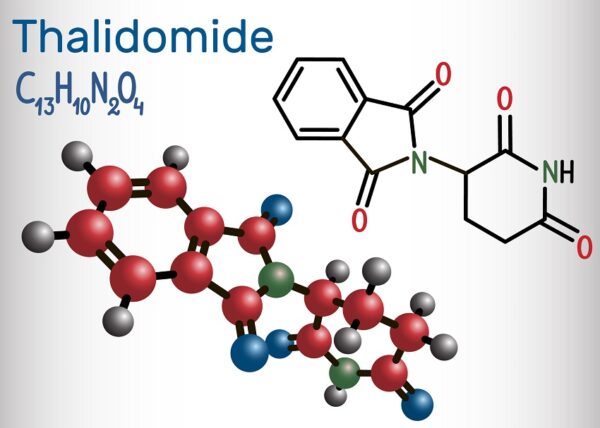 Thalidomide molecule.