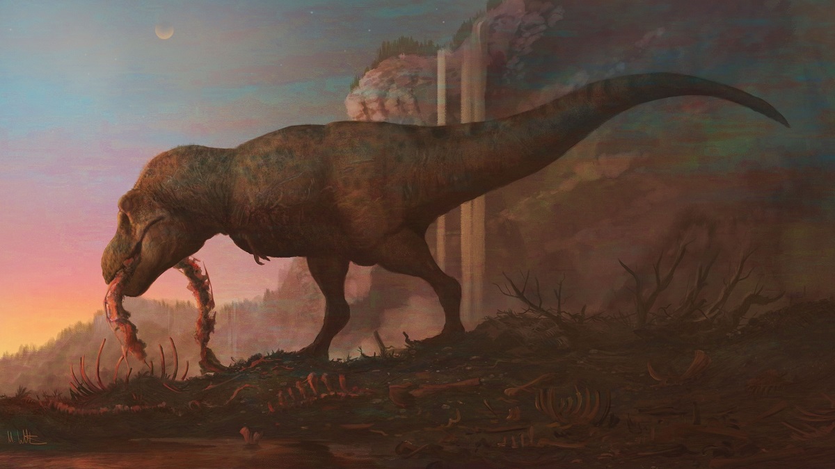 I updated this old T Rex painting with the most scientifically accurate  version to date : r/Dinosaurs