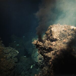 Supercritical water from a vent in the atlantic seafloor.
