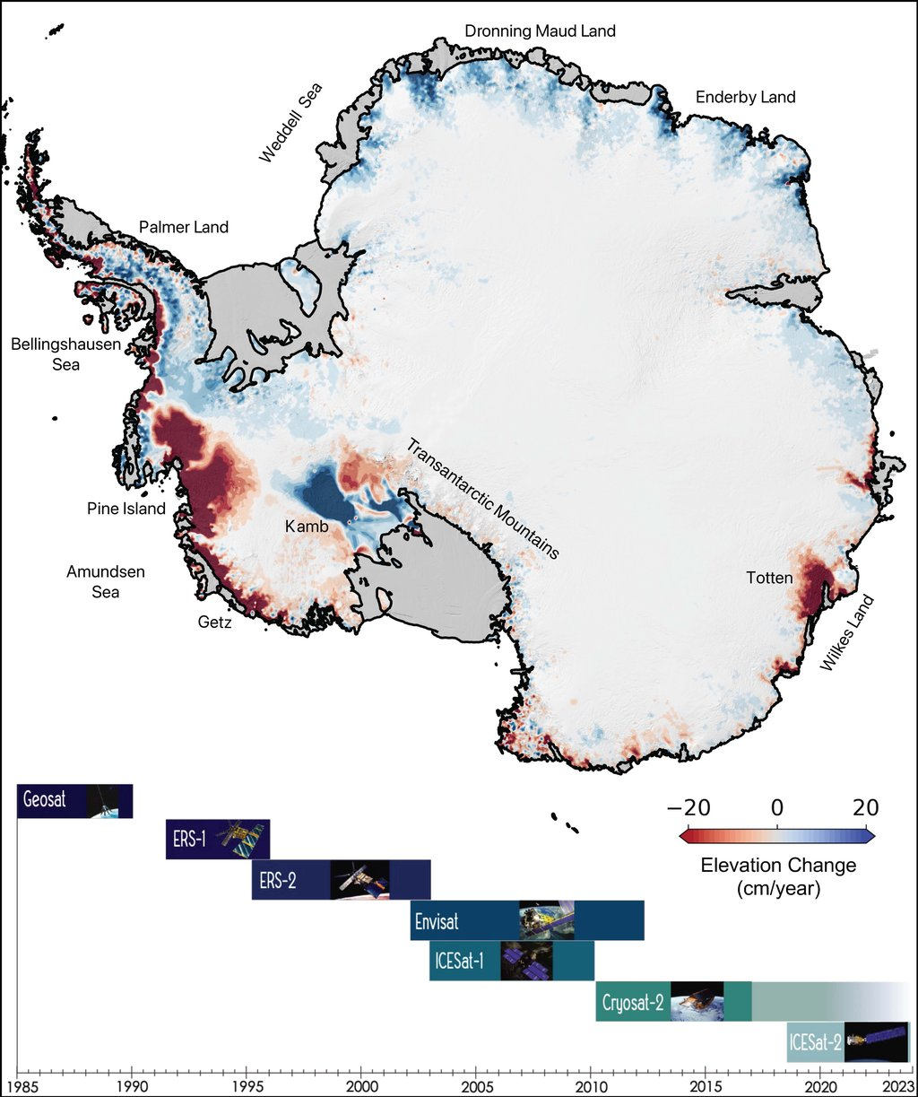 A map of ice sheet retreat in antarctica