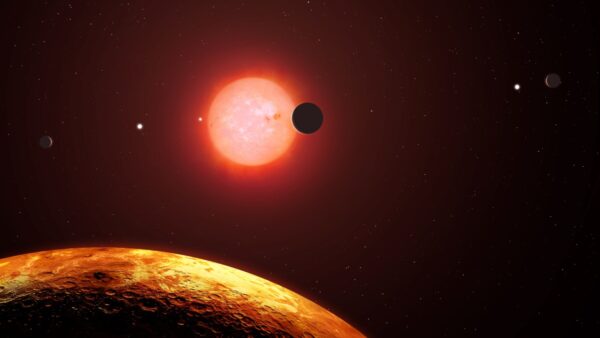 exoplanets surrounding red dwarf star